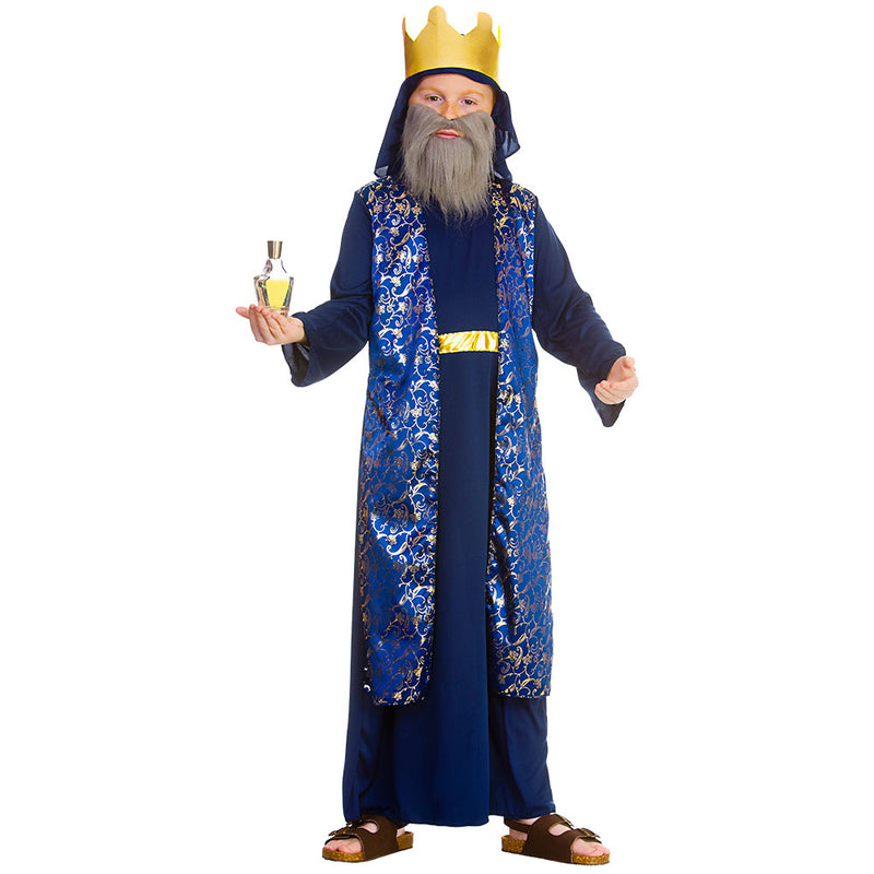 Deluxe Boys Wise Man Caspar Blue Costume for Christmas nativity play