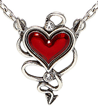 Devilish Red Heart Gem Necklace