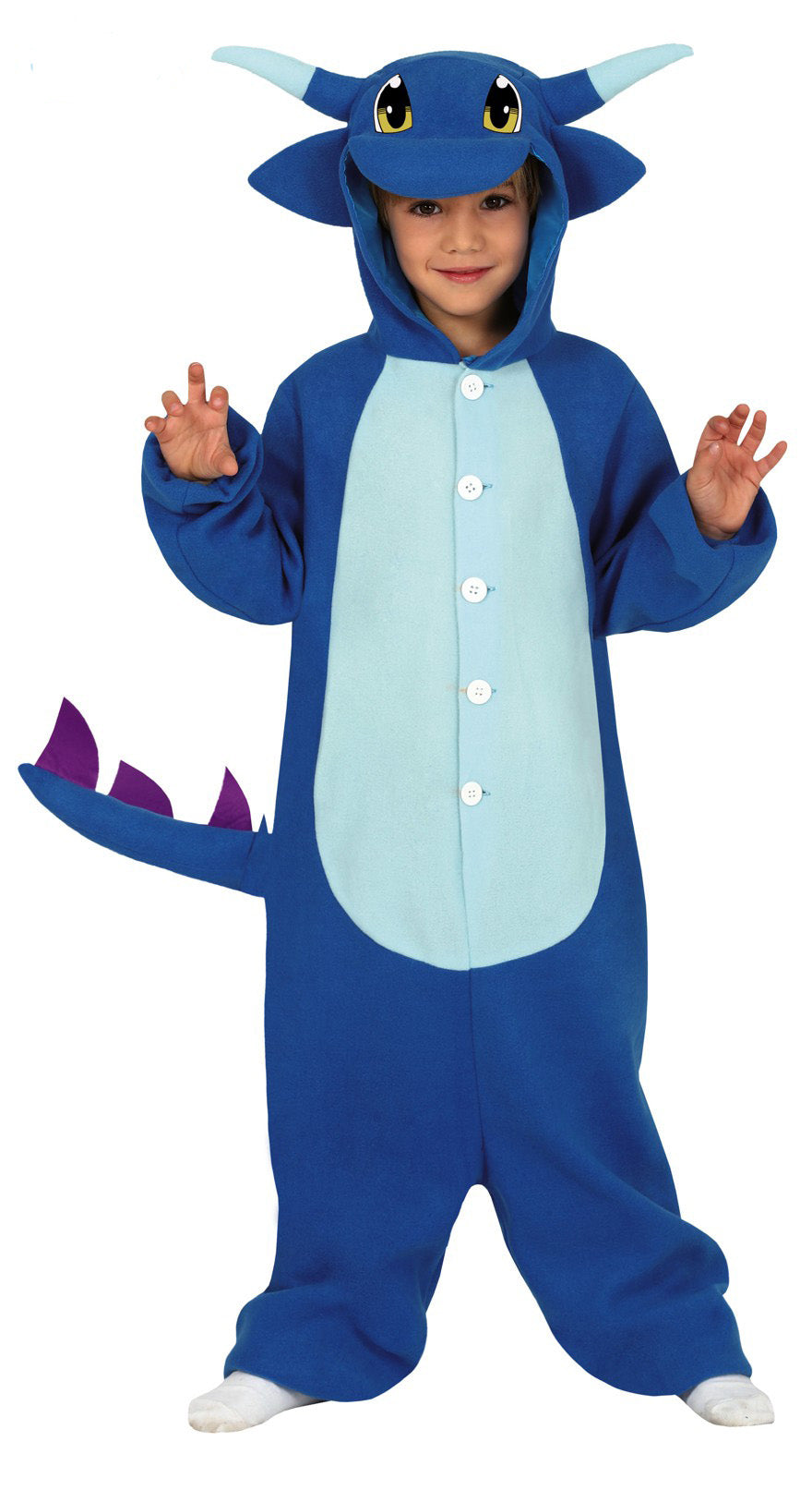 Kid's Dragon fancy dress costume blue.
