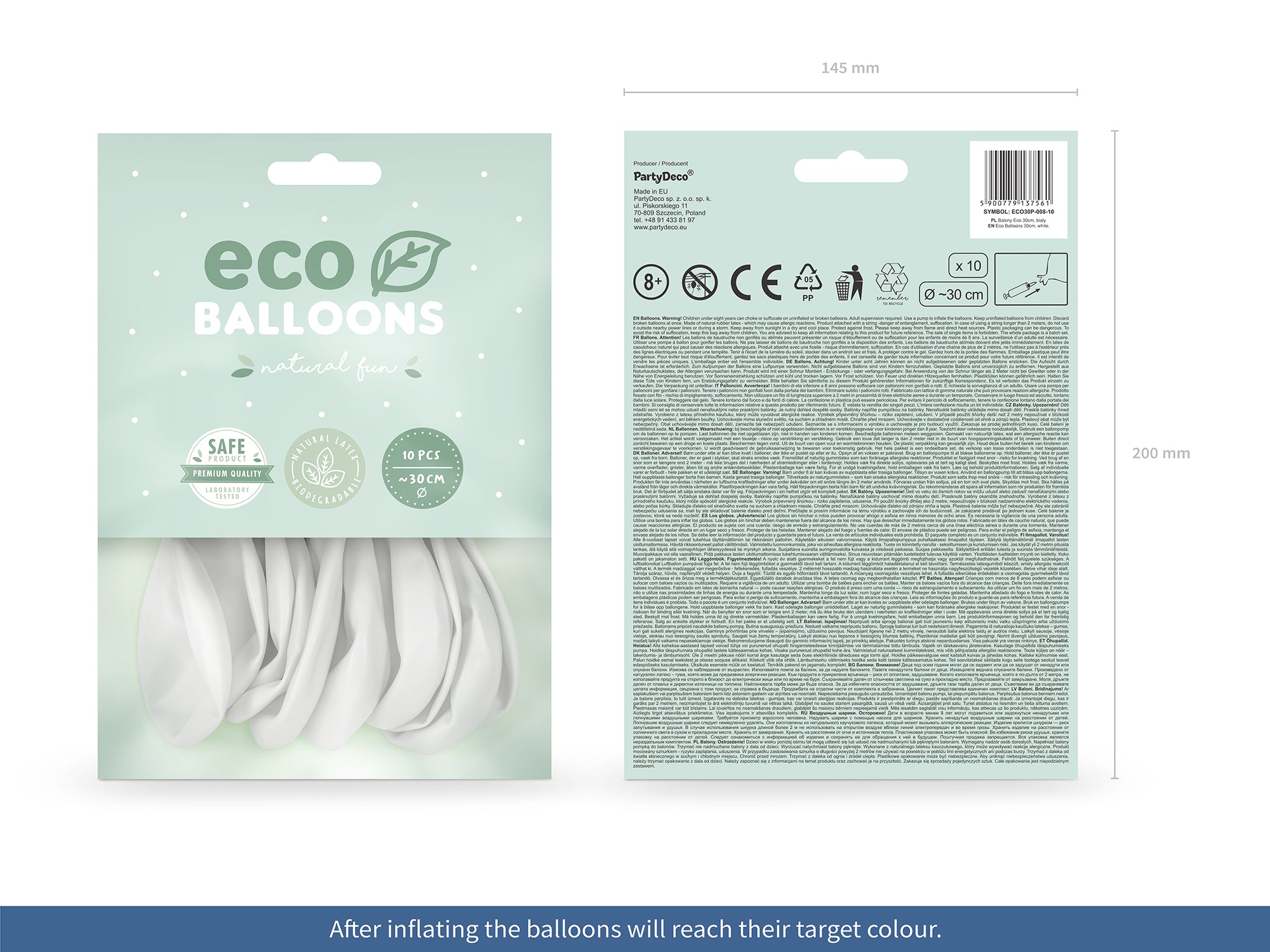 Eco Balloons White 30cm
