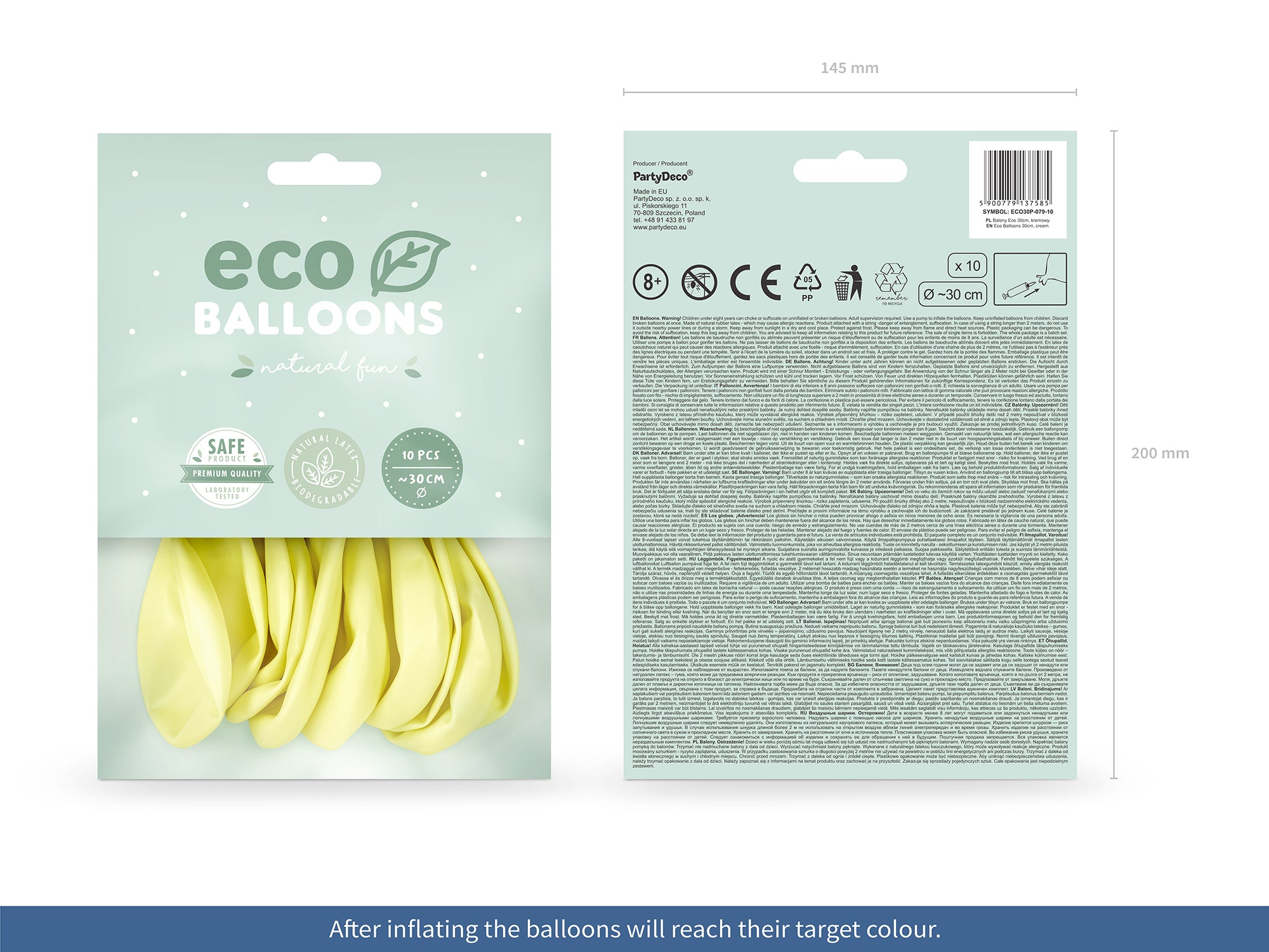 Eco Balloons Cream 30cm