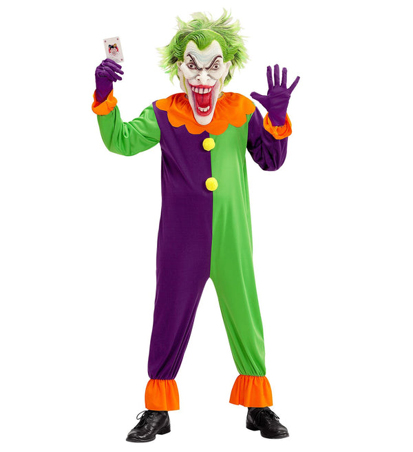 Evil Joker Clown Costume Child