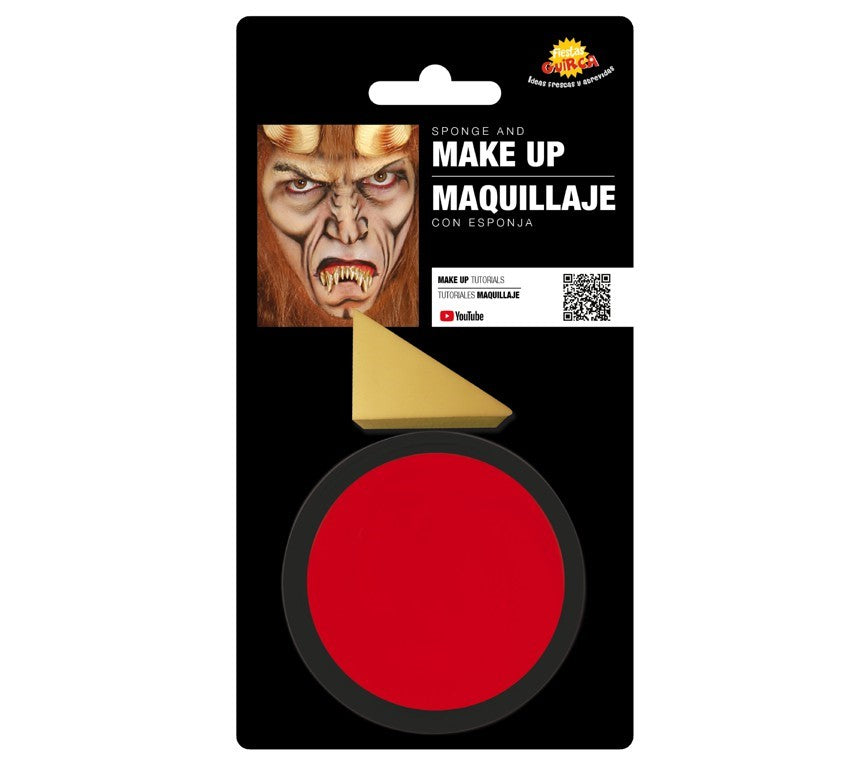 Face Paint Red With Sponge
