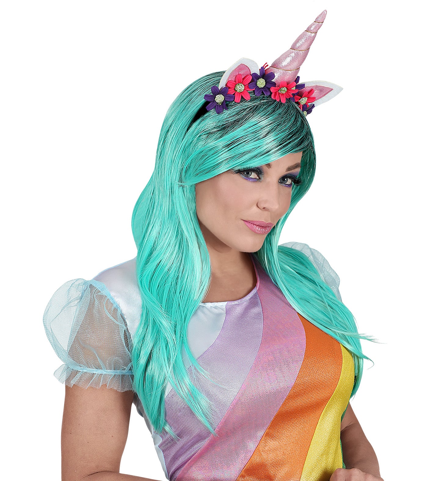 Fantasy Unicorn Wig and Flower Headband
