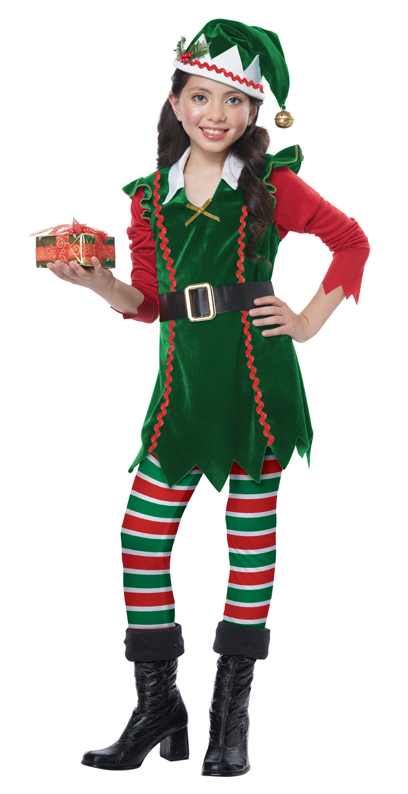 Children's Festive Elf Girl Christmas Costume