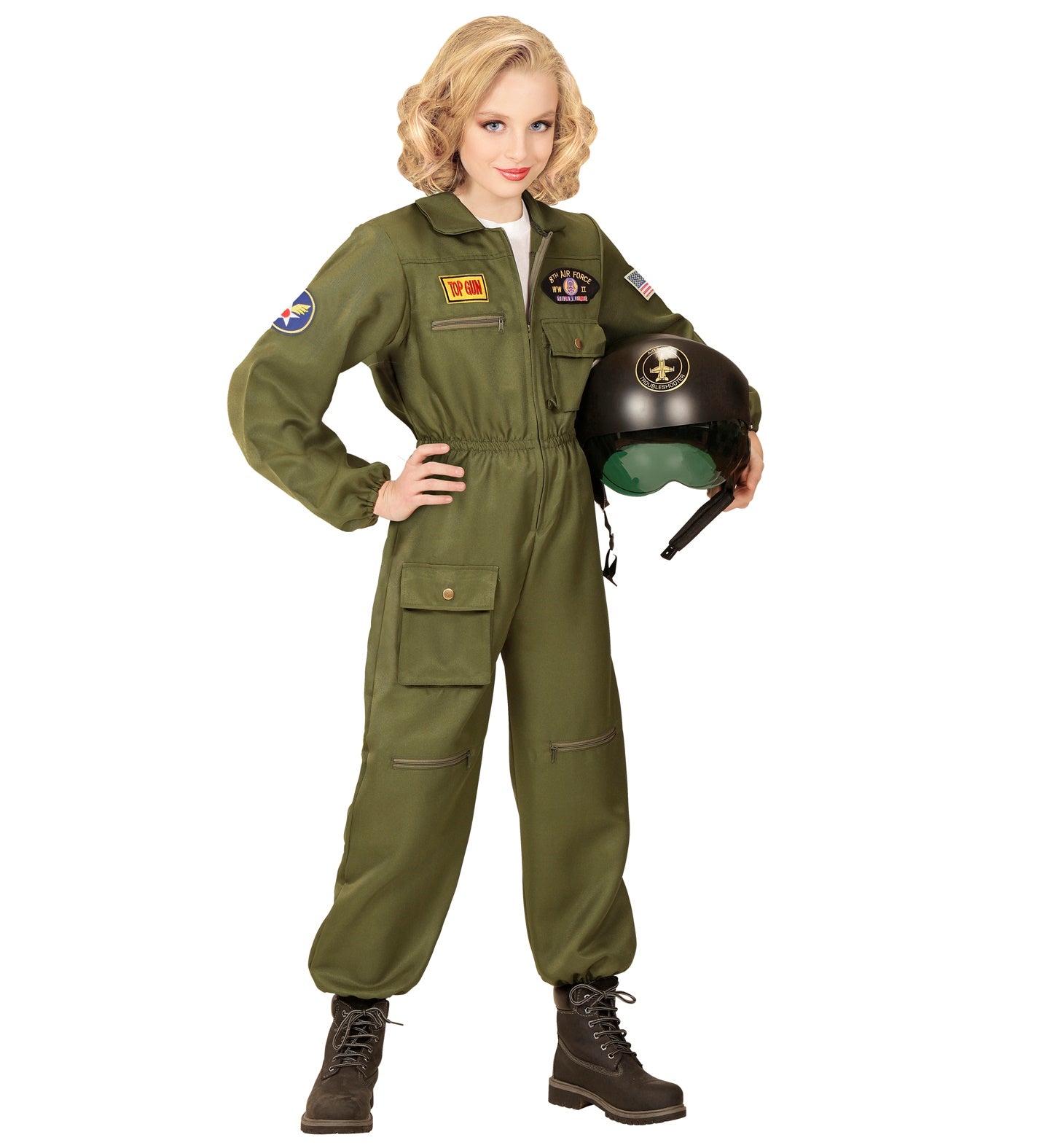 Fighter Jet Pilot Maverick Top Gun Costume for girls