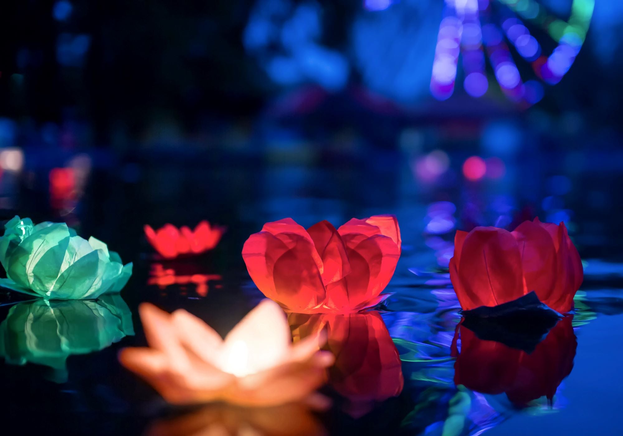 Floating Flower candle Water Lanterns