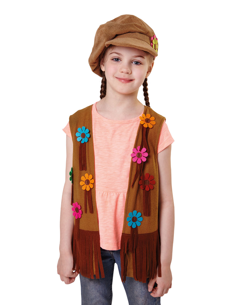 Children's Flower Power Hippie Waistcoat