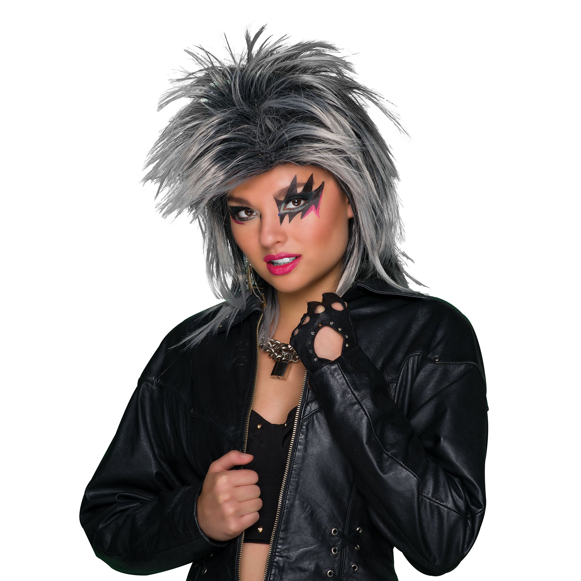 Foxy Rocker Tina Silver Wig