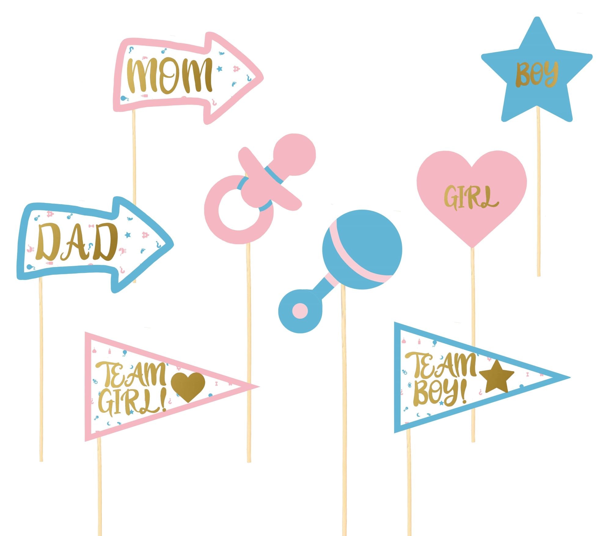 Gender Reveal Photo Props and Frame