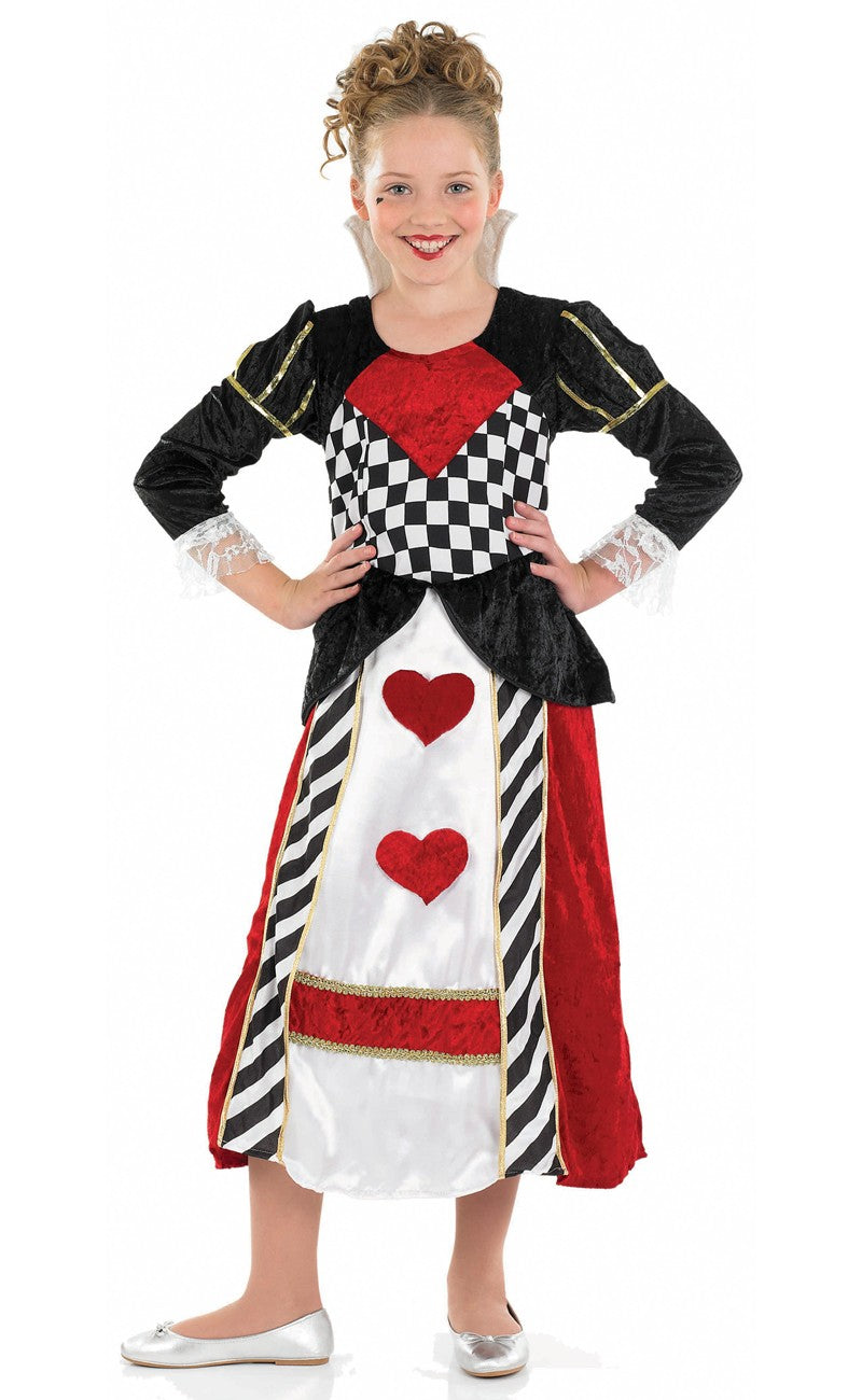 Girls Queen of Hearts Fancy Dress Costume