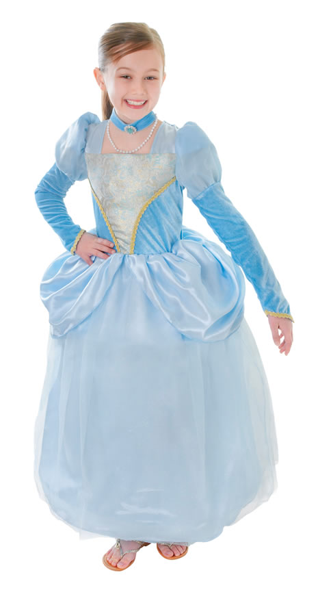 Girls Blue Princess Cinderella Costume 