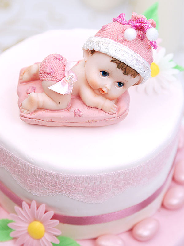 Girl with Pillow Cake Topper for baby shower