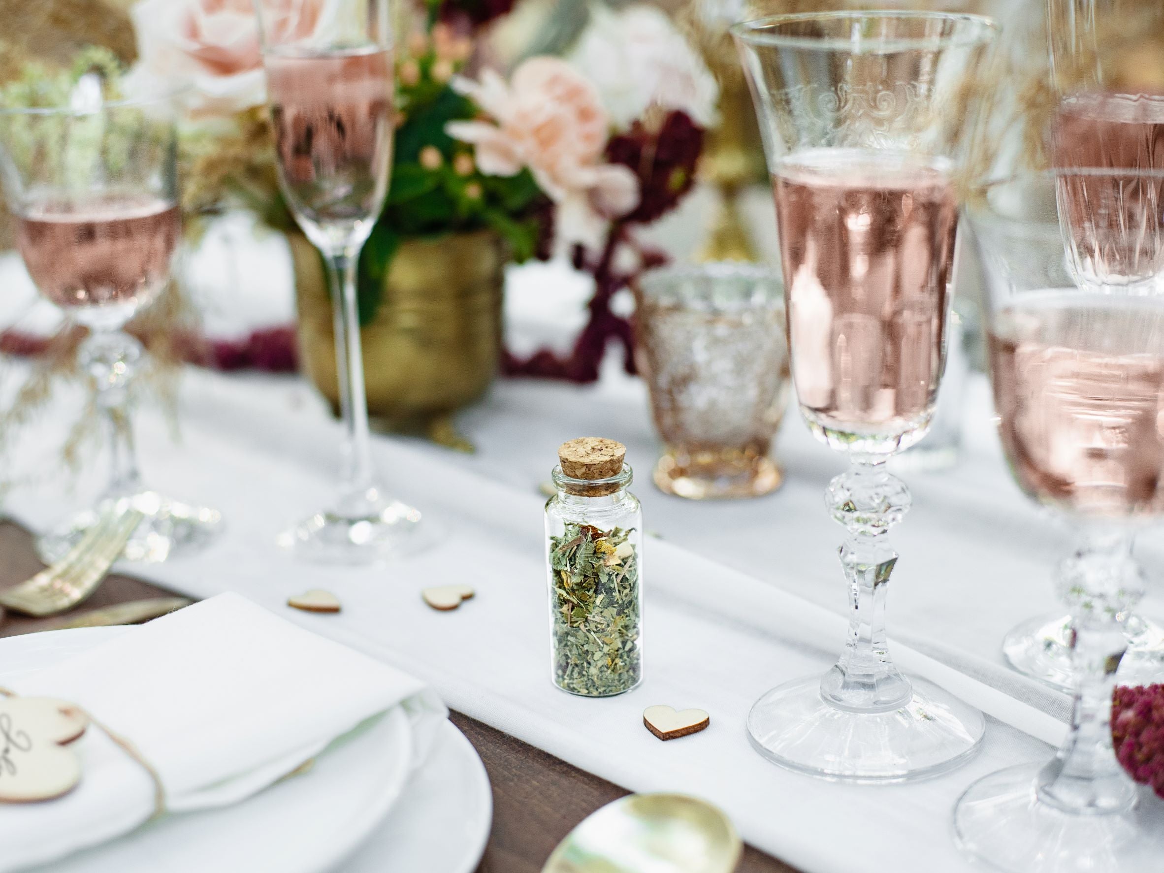 Glass Favor Bottles with Cork Plug for wedding