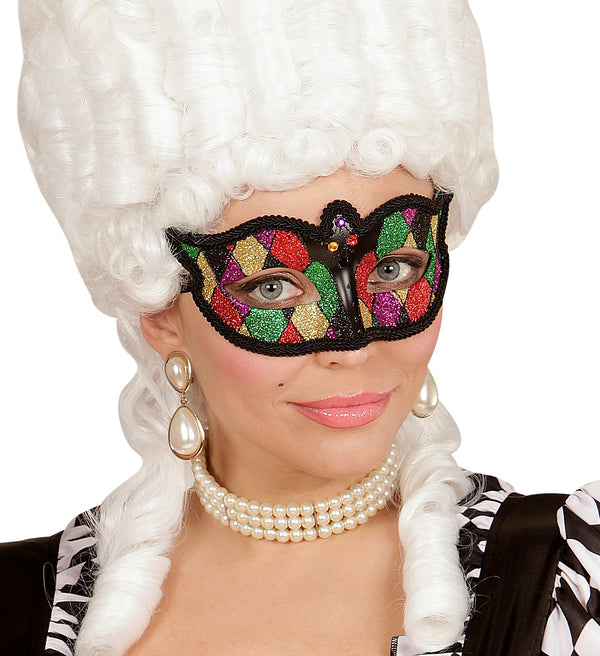Glitter Harlequin masquerade Eye-mask