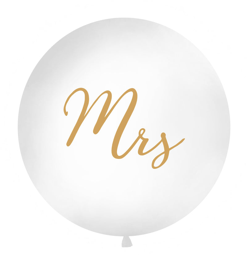 Gold Mrs Giant Balloon Latex