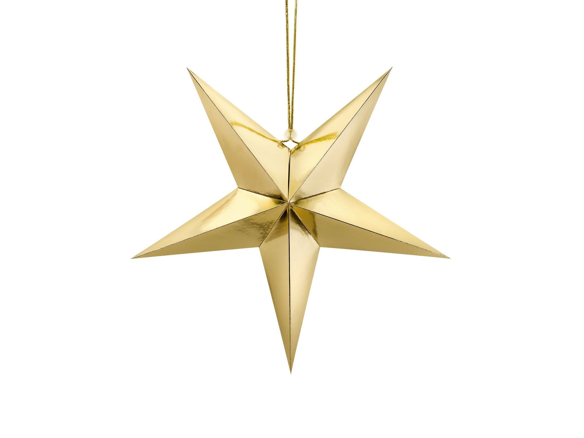 Gold Paper Star Hanging Decoration