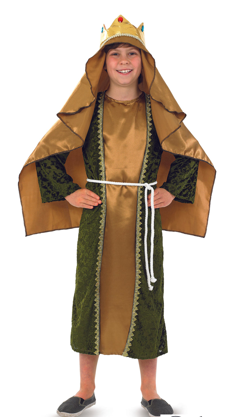 Gold Wise Man Melchior - Kids Nativity outfit.