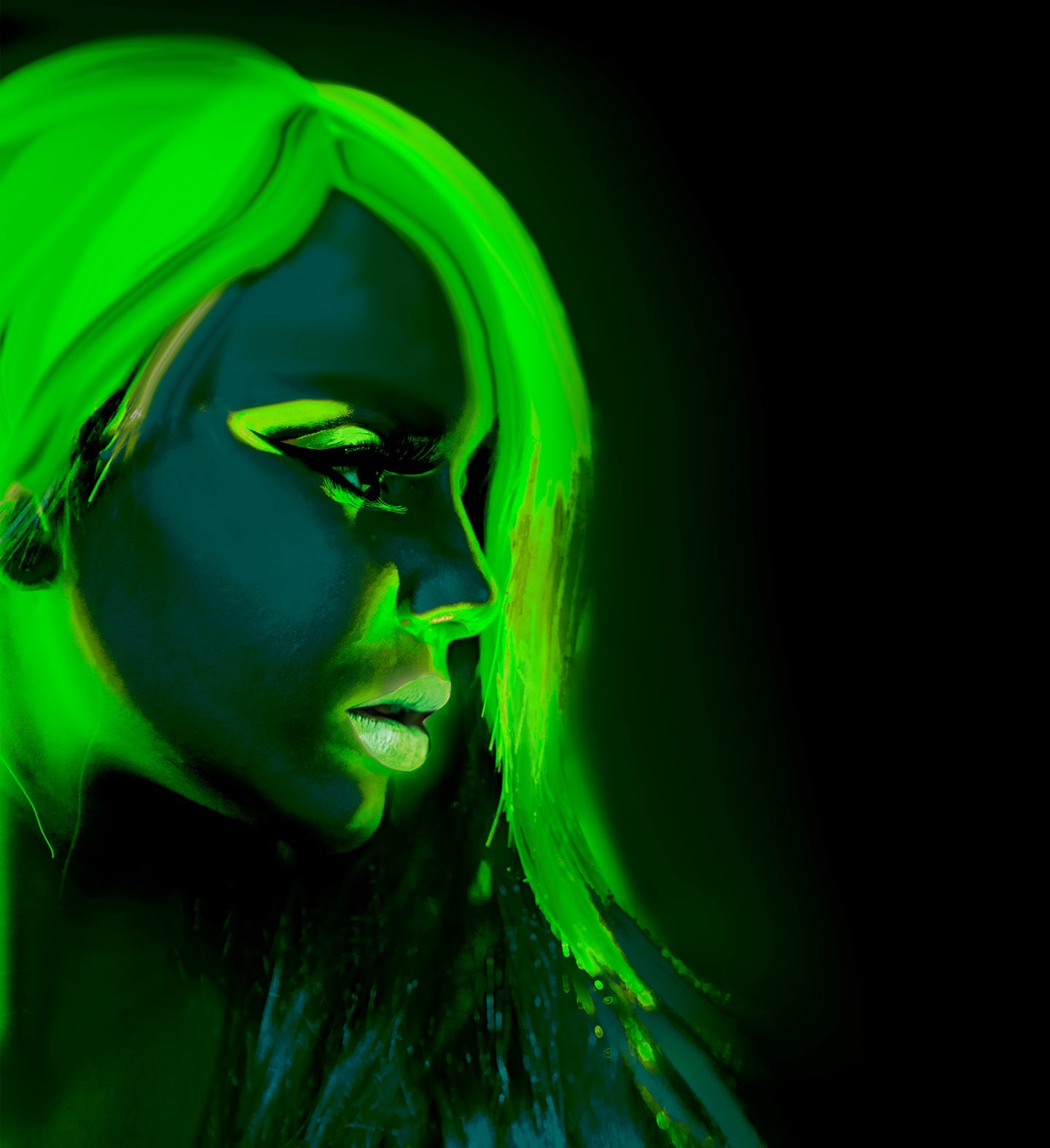 Green Neon Paint Aqua Face and Body Paint 30ml 