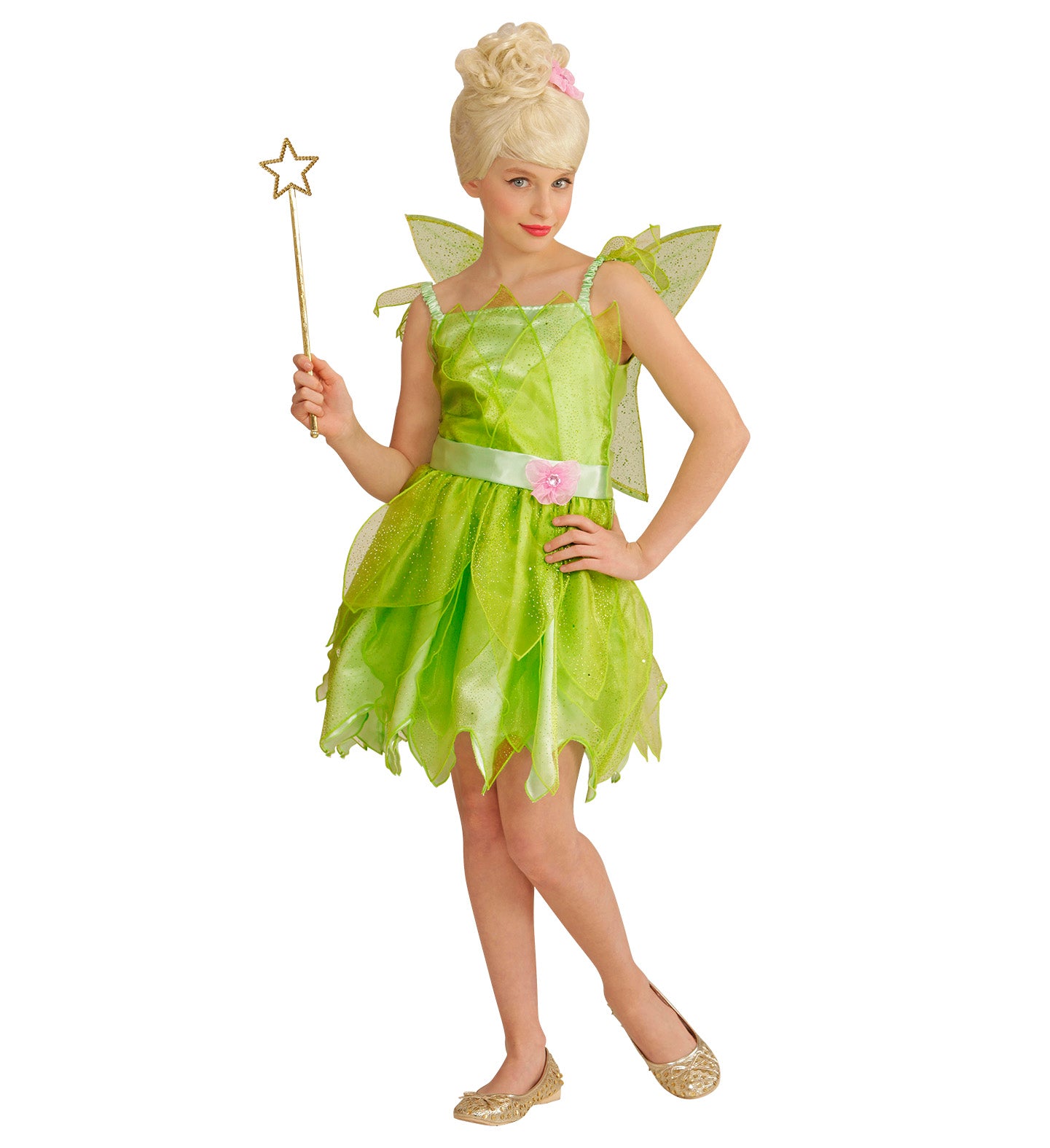 Green Sparkle Fairy Tinkerbell Costume Girls