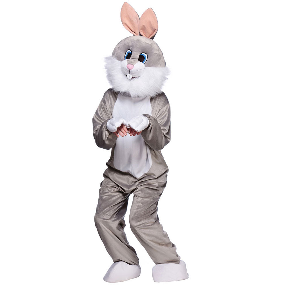 Grey Mascot Bunny Rabbit Costume