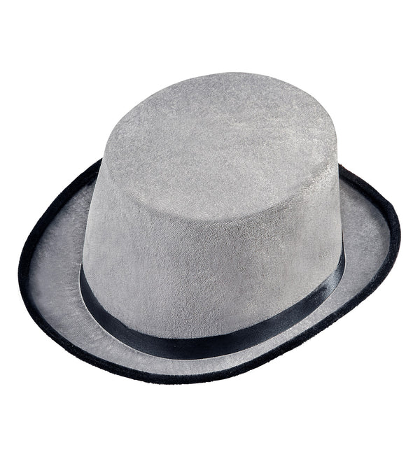 Grey Top Victorian Hat Velvet