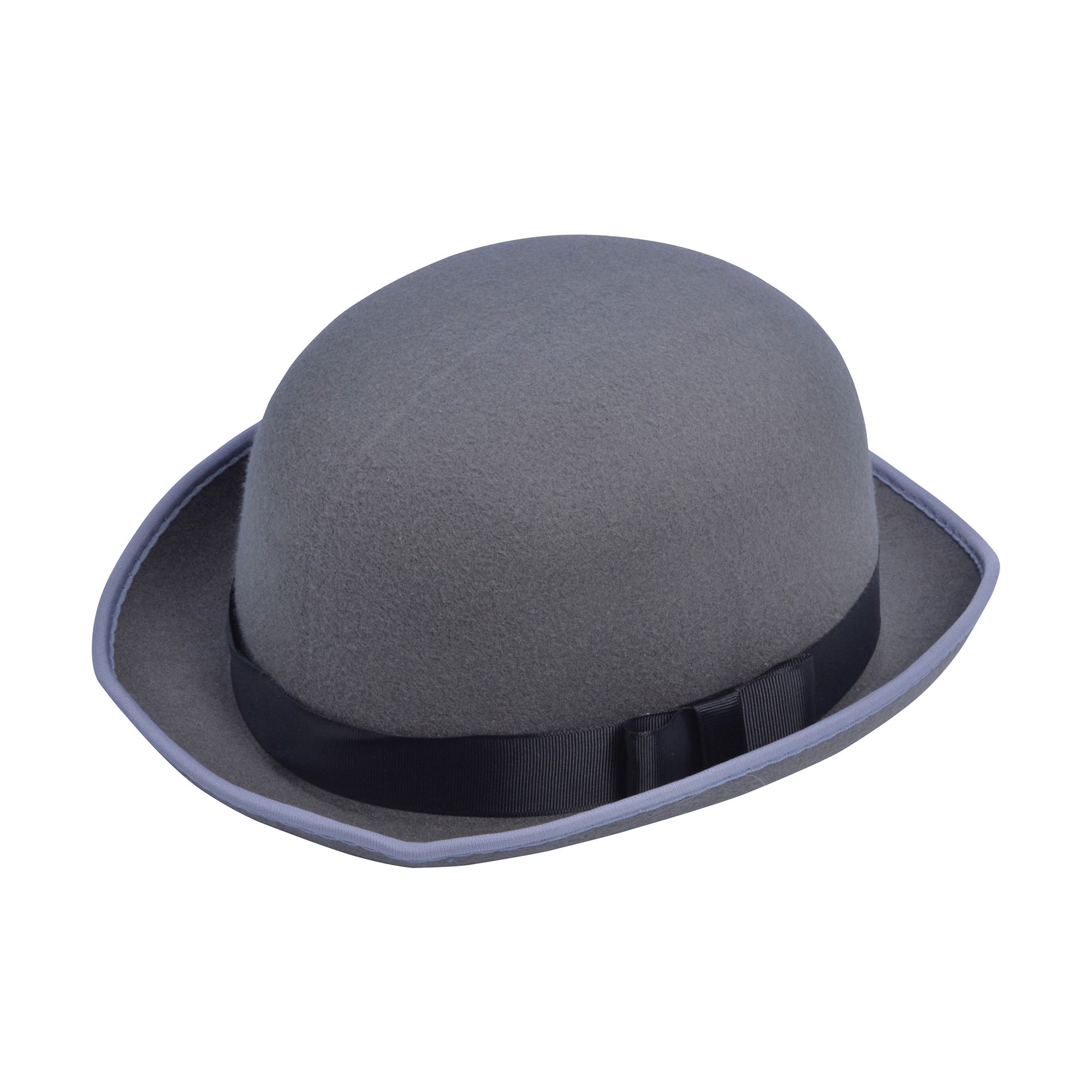 Grey Bowler or Derby Hat.