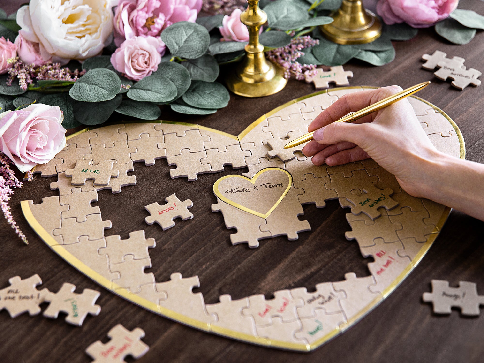 Guest Book Heart jigsaw puzzle for wedding