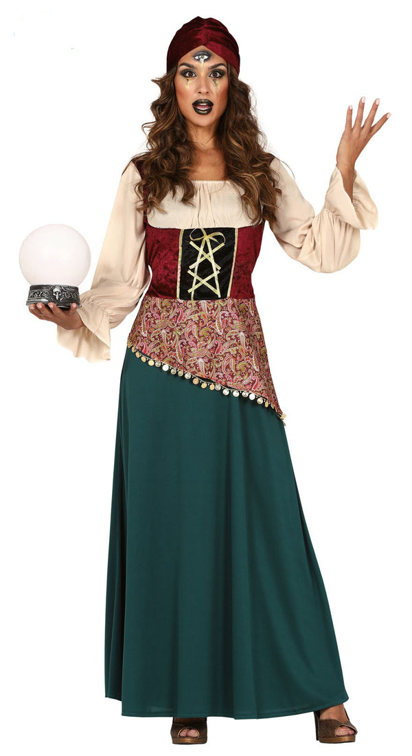Gypsy Fortune Teller fancy dress costume for women.