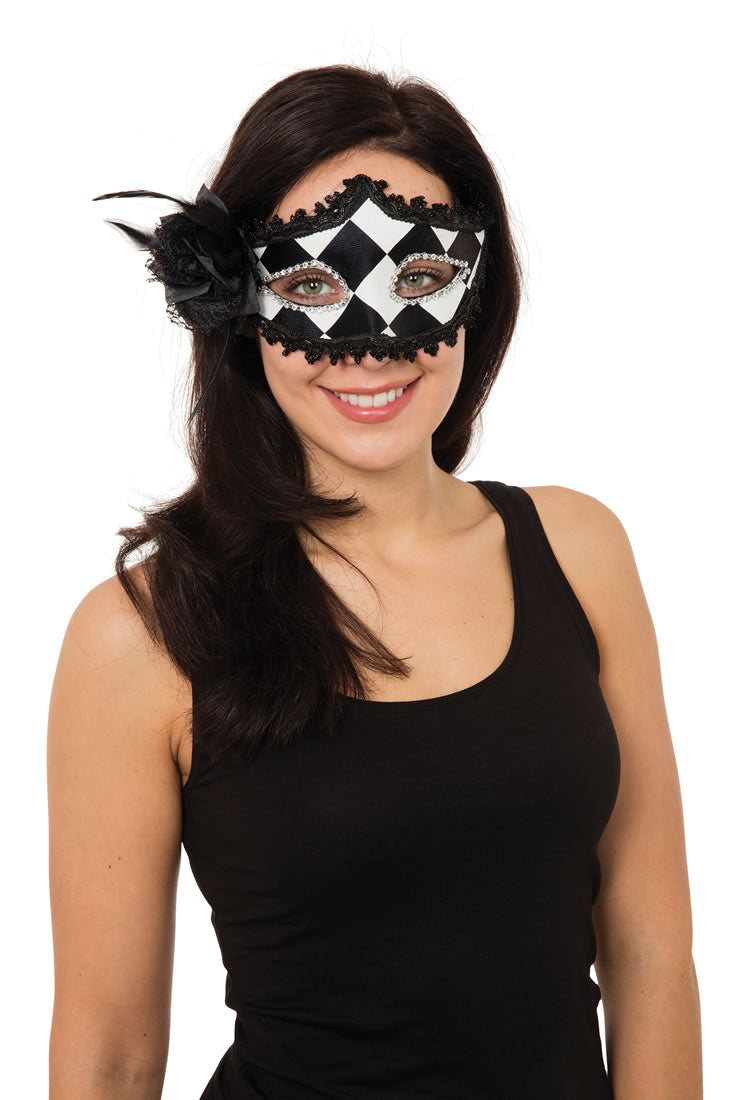 Harlequin Mischief Masquerade Mask