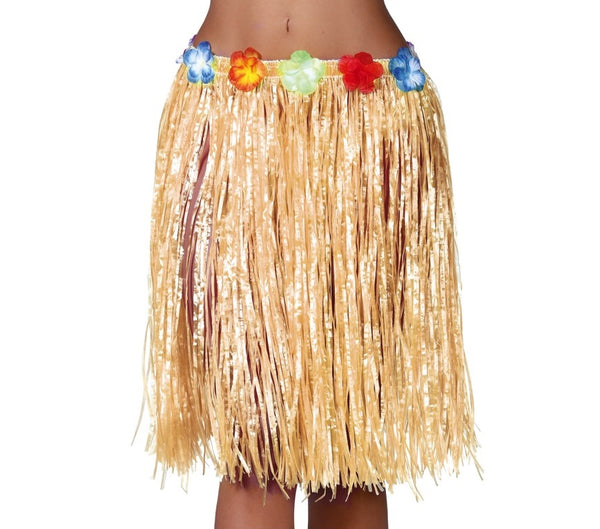 Hawaiian Grass Skirt Flower Waist 55cm