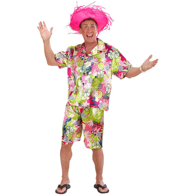 Hawaiian Shirt and Shorts Costume Multicoloured