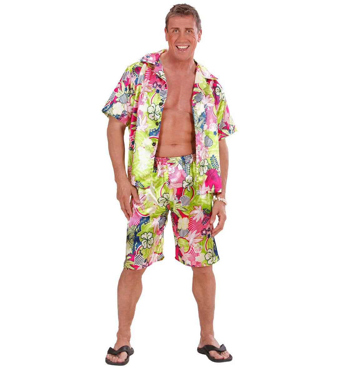 Hawaiian Shirt and Shorts Outfit Multicoloured
