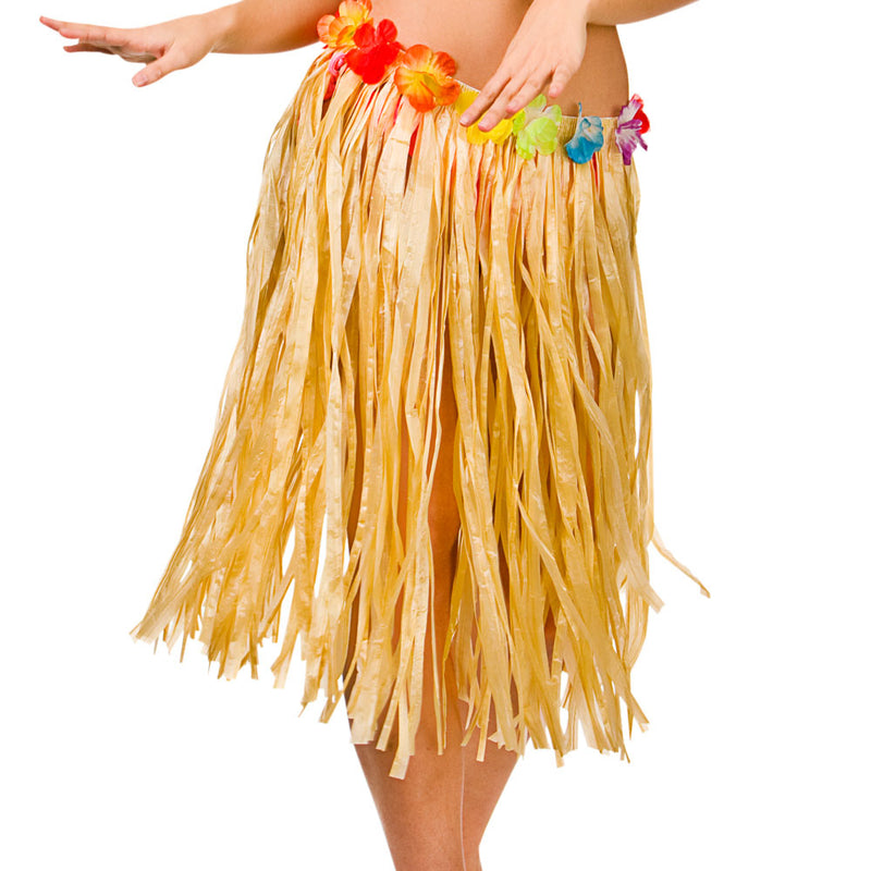 Hawaiian Skirt With Flower Waist