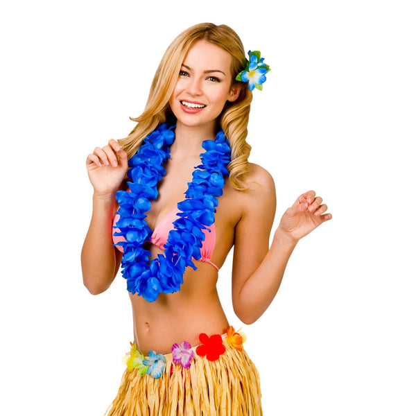 Hawaiian Lei Royal Blue Petal leis.