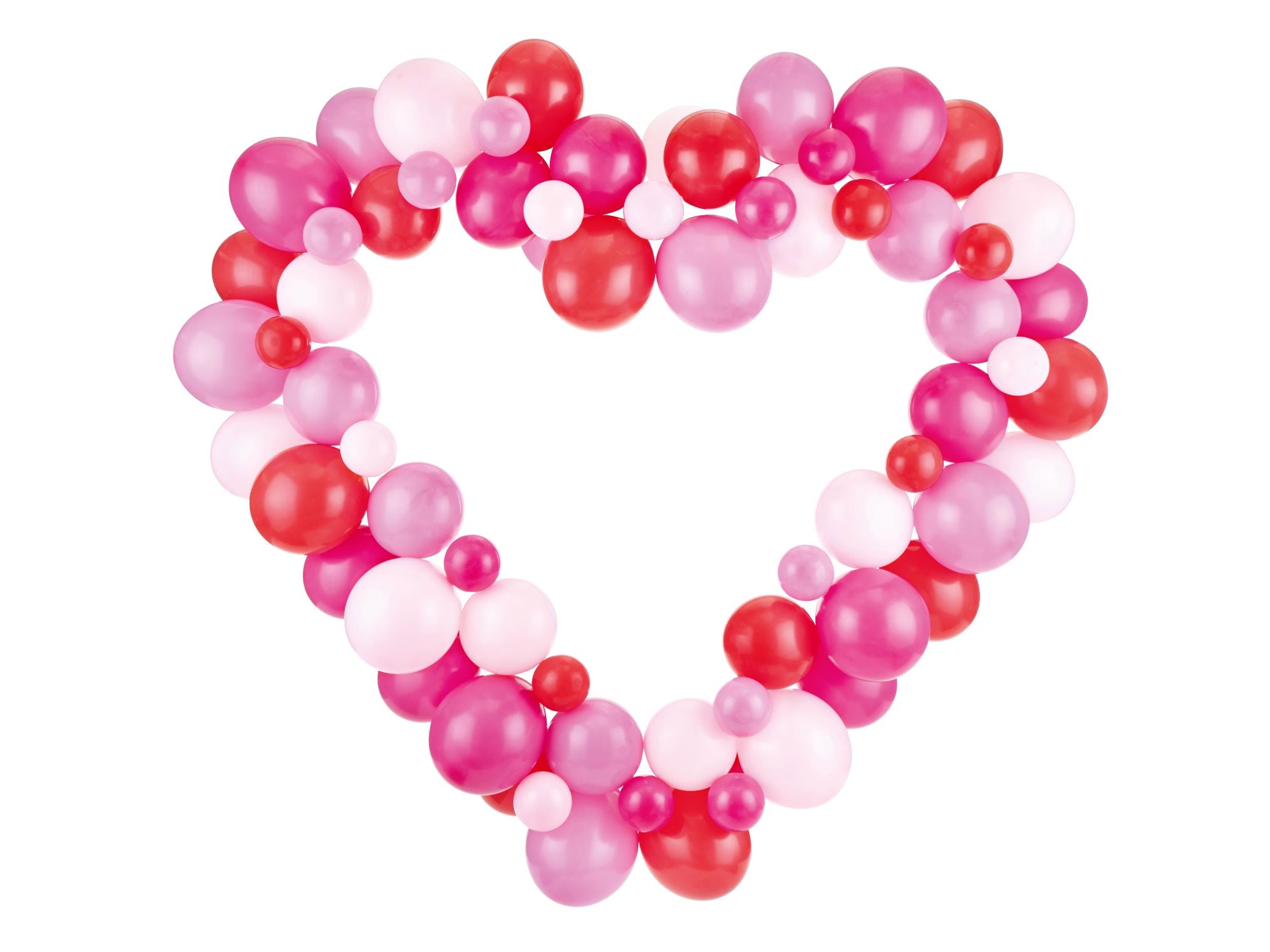 Heart Balloon Garland Pink With Frame