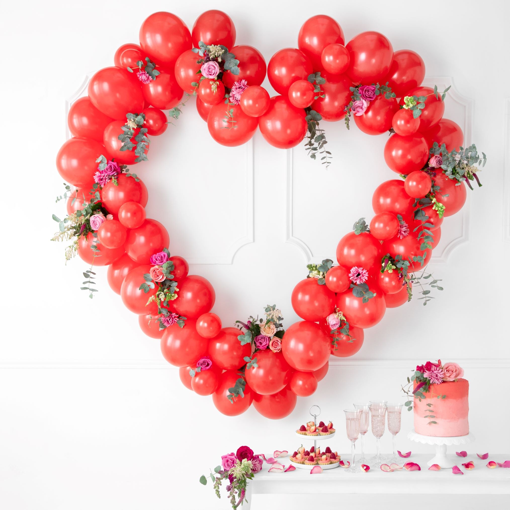 Heart Balloon Garland Red party decoration