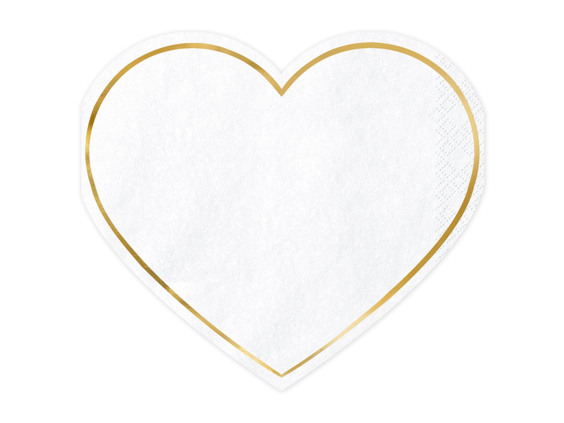 Heart Shaped Napkins Pack of 20