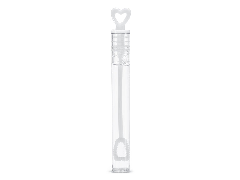 Heart Wedding favor Bubbles Tubes White