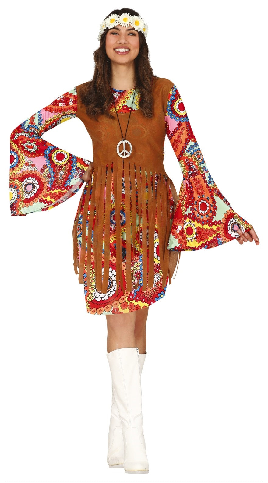 Hippie Flower Power Costume Ladies