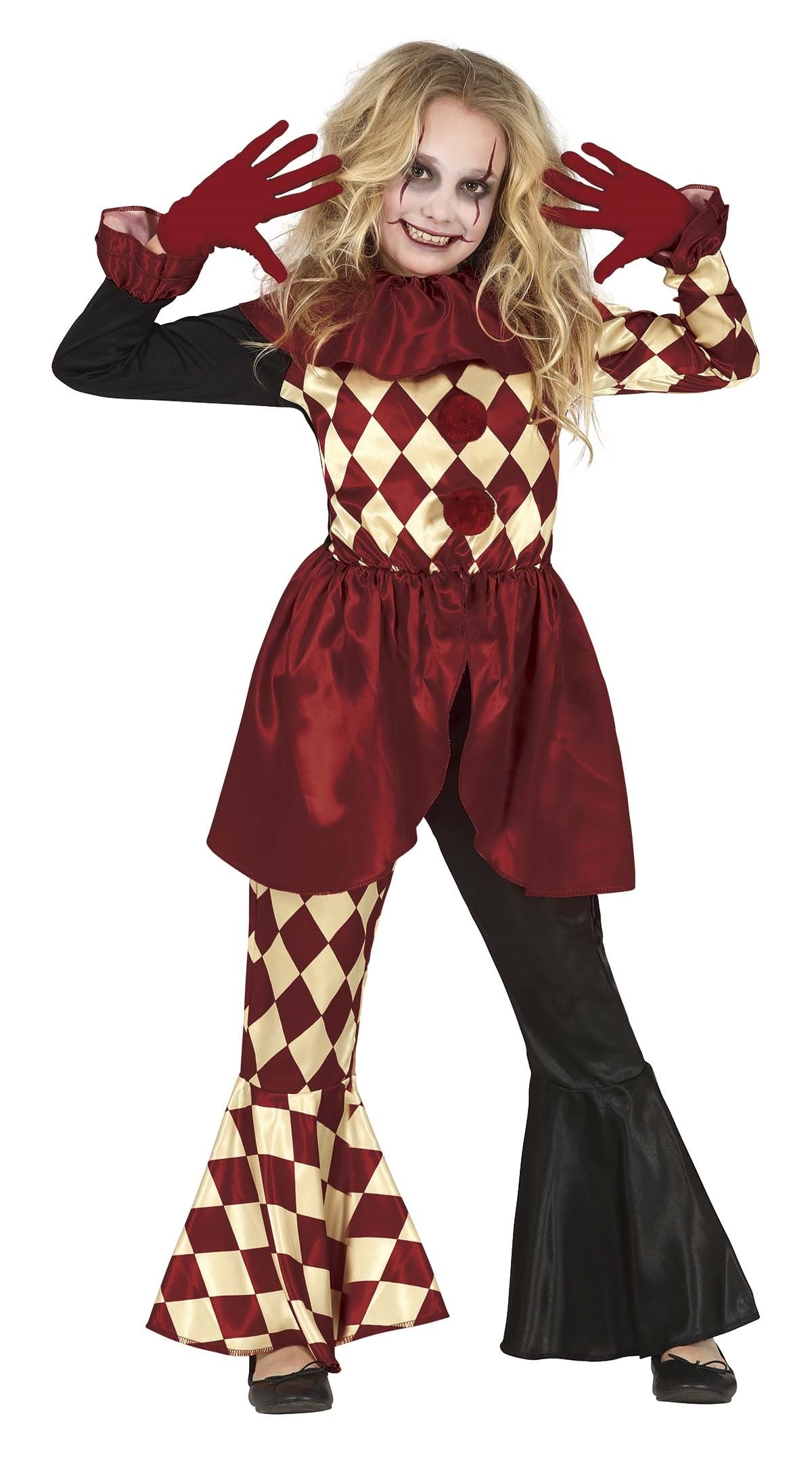 Horror Clown Halloween Costume Girls