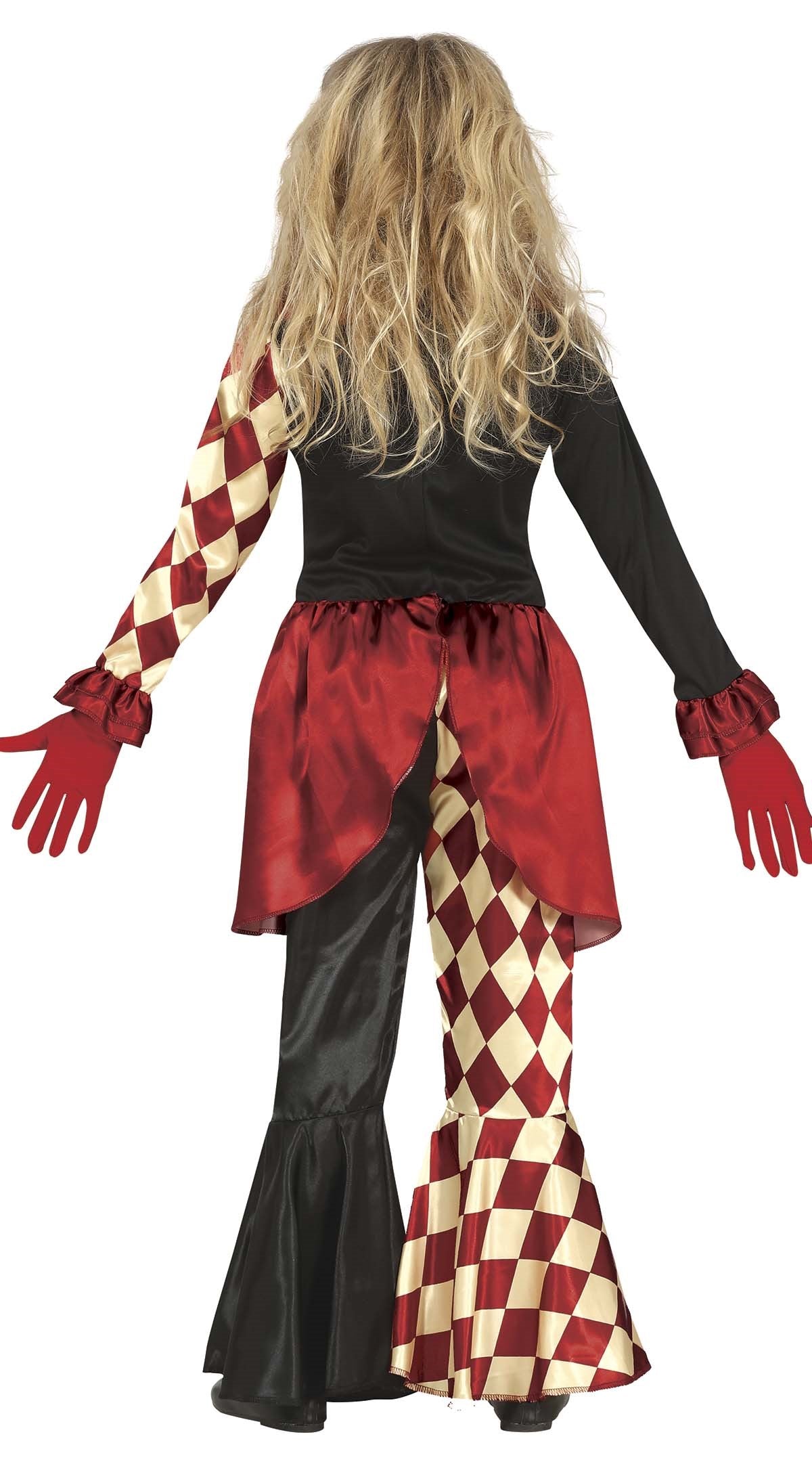 Horror Clown Costume Girls back