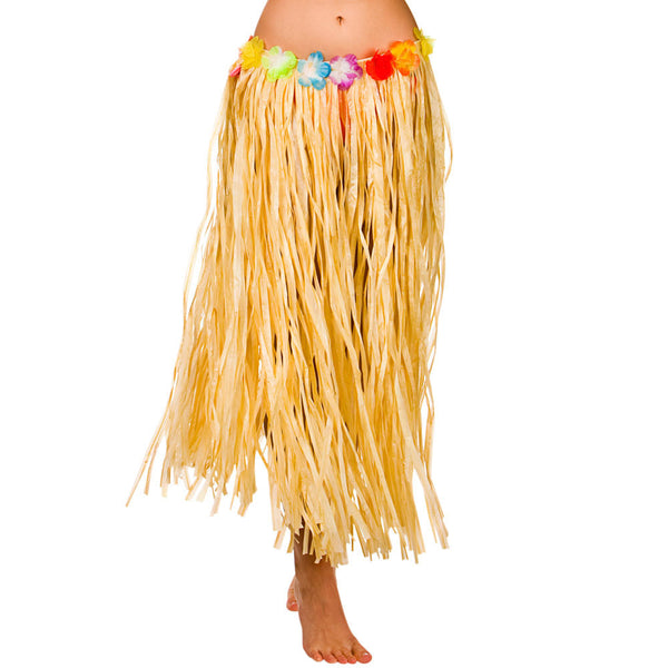 Hula Skirt With Flower Waist 80cm