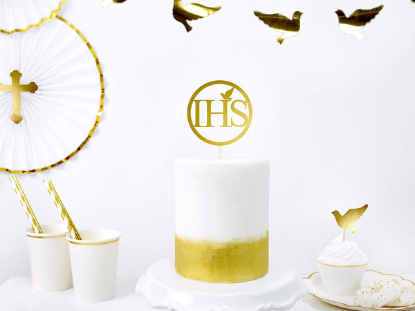 IHS Cake Topper for communion or confirmation