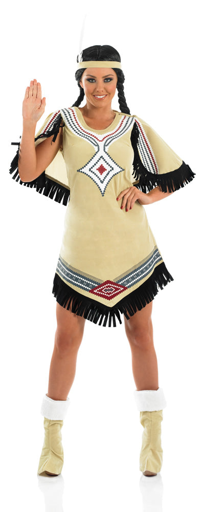 Ladies Native American Indian Scout Wild West Costume