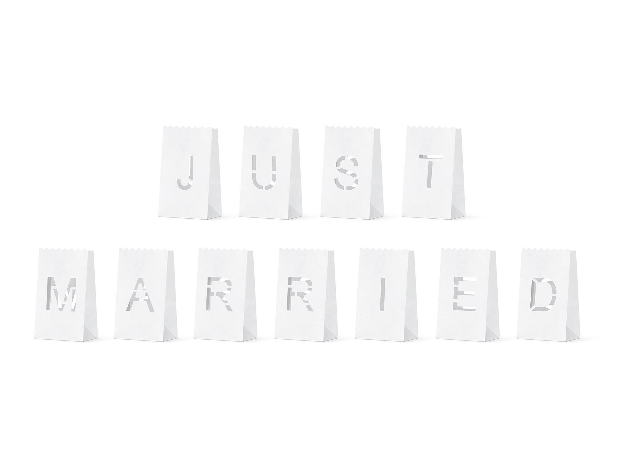 Just Married Candle Lantern Bags set