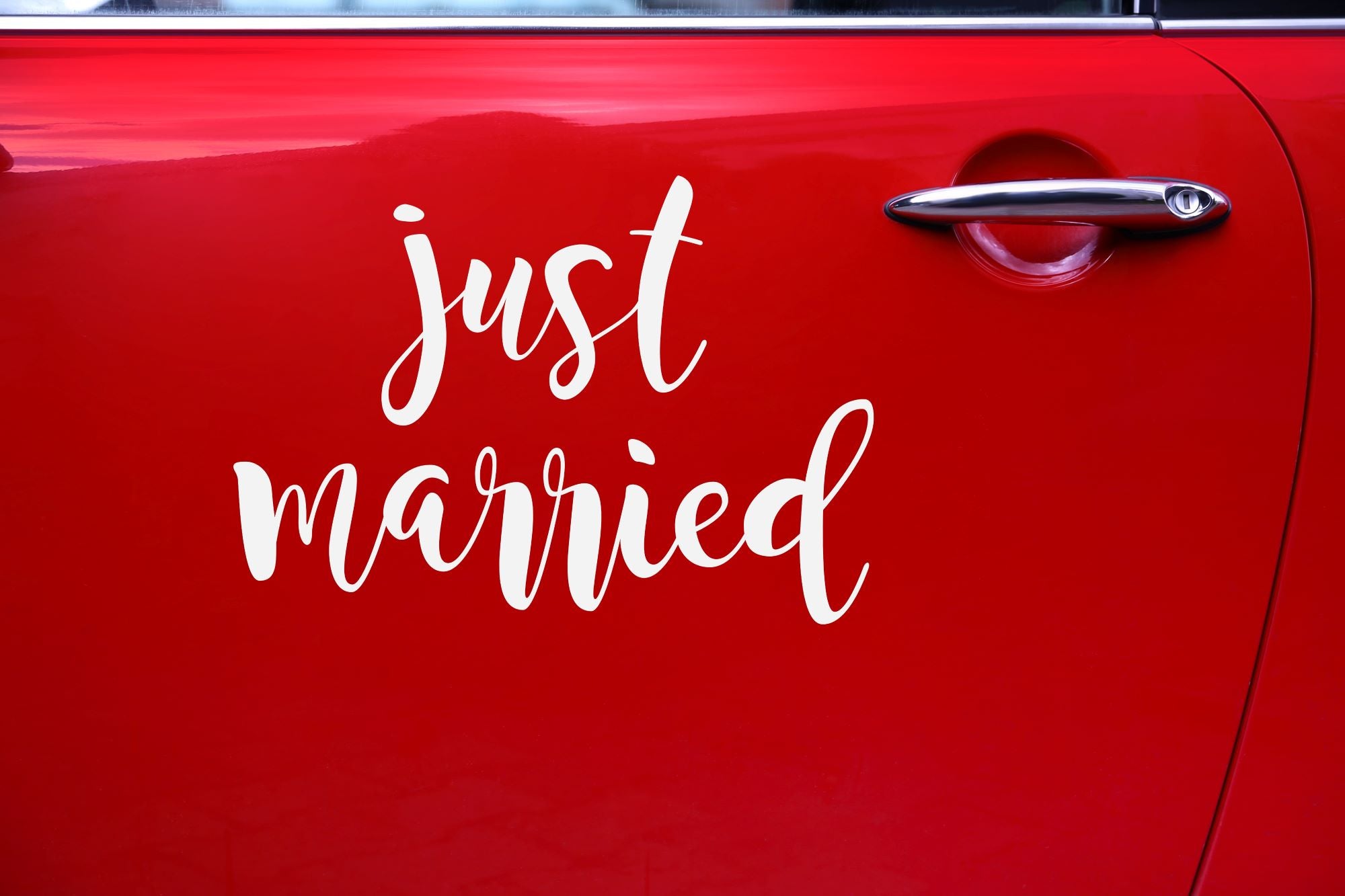 Just Married Car door Sticker