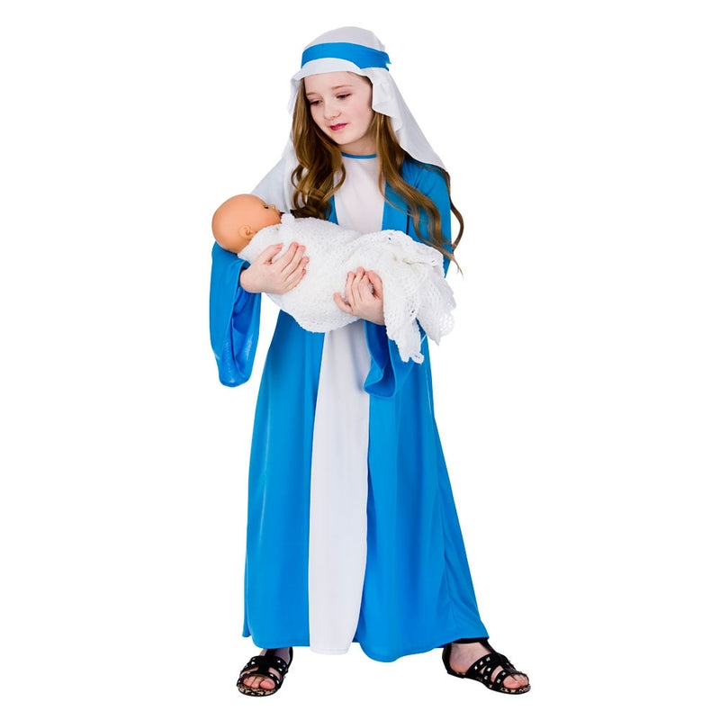 Child's Mary Christmas Fancy Dress Costume for nativity.