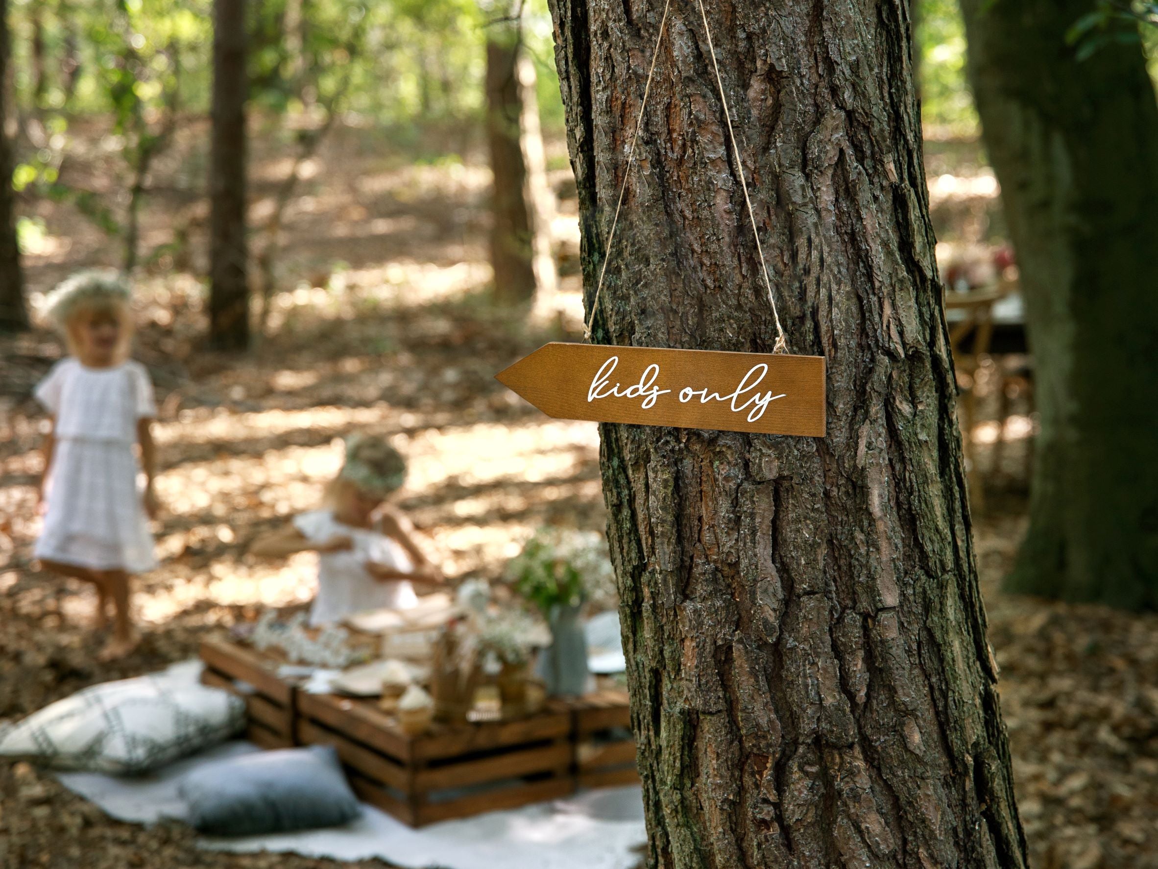Kids Only Wooden Wedding Signpost