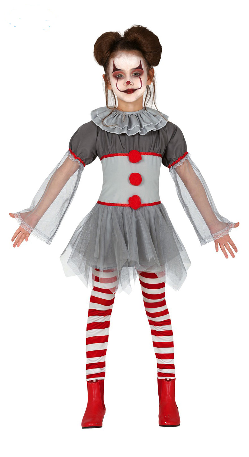 Children's Killer Clown IT Costume Girl